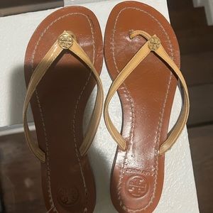 Tory Burch Flip Flops, nude. No box. Used